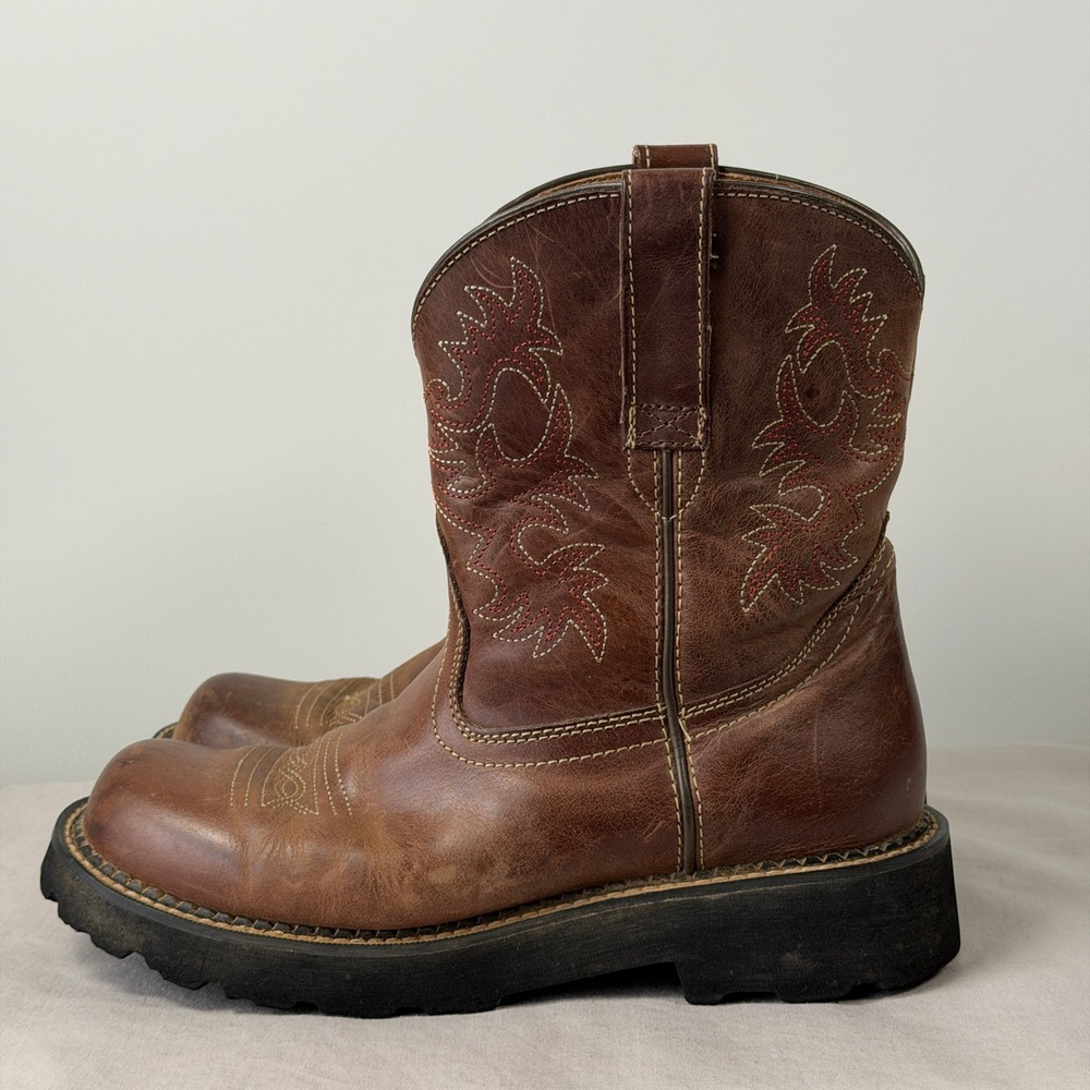Ariat Fatbaby Heritage Brown Leather Western Boots 10001183 Womens 9B - Picture 12 of 16